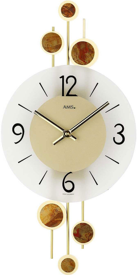 AMS Wanduhr 47x23x5 cm Metall • Geräuschlos • Modernes Design