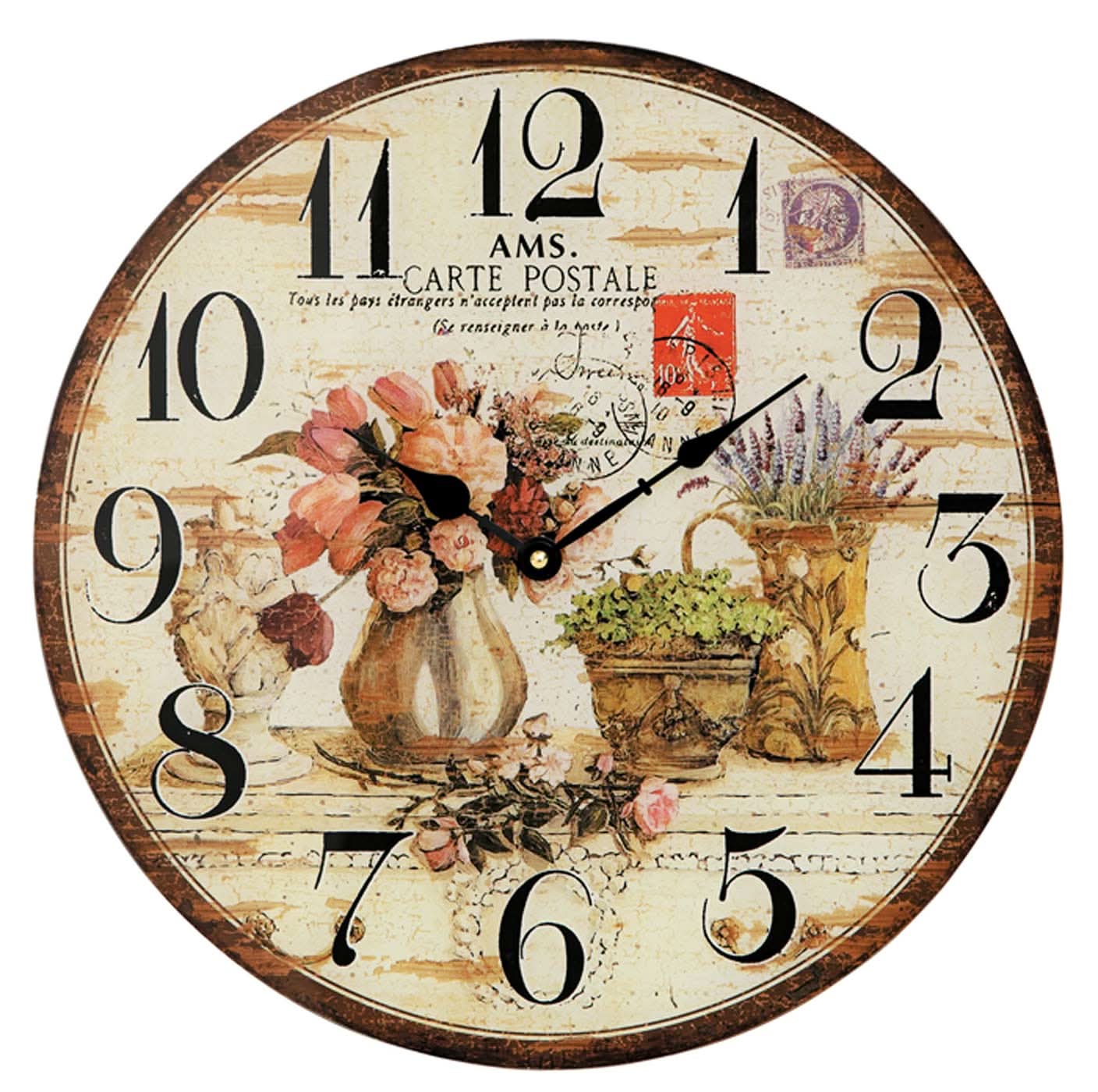 AMS Wanduhr 40x40x3 cm Glas • Modernes Design • Präzises Quarz Uhrwerk