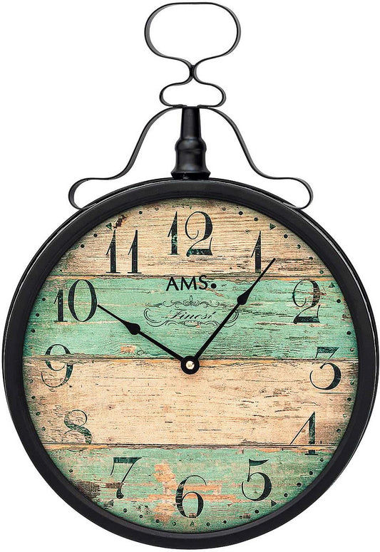 AMS Wall Clock 47x32x6 cm Metal • Silent Quartz Movement • Modern Design