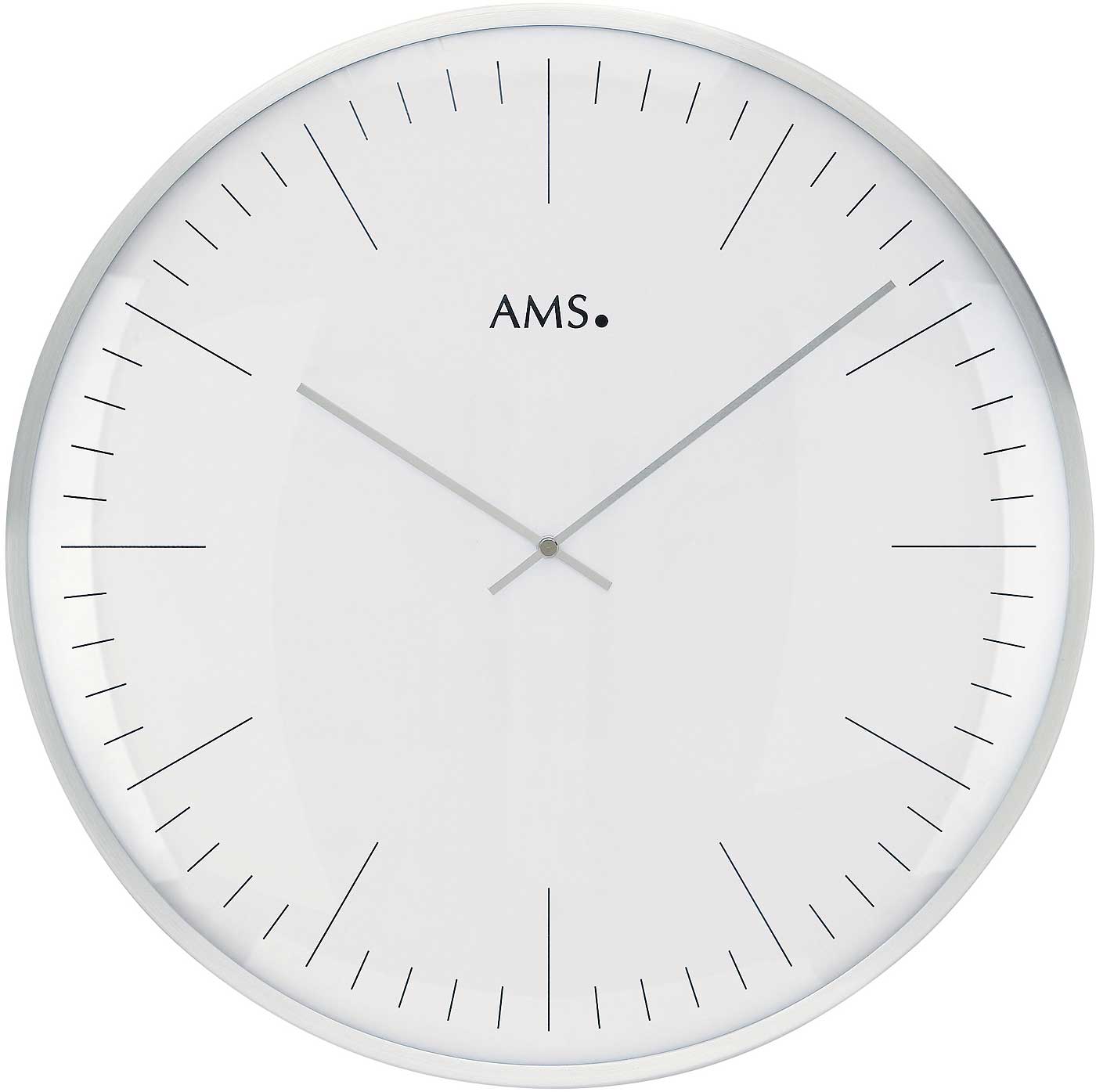 AMS Wanduhr 40 cm Ø Metall • Modernes Design • Präzises Quarzwerk