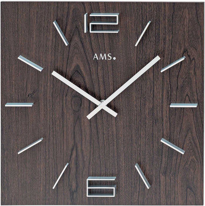 AMS Wanduhr Holz • Zeitloses Design • Präzises Uhrwerk
