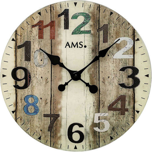 AMS Wanduhr 40x40x4 cm Glas • Modernes Design • Made in Germany