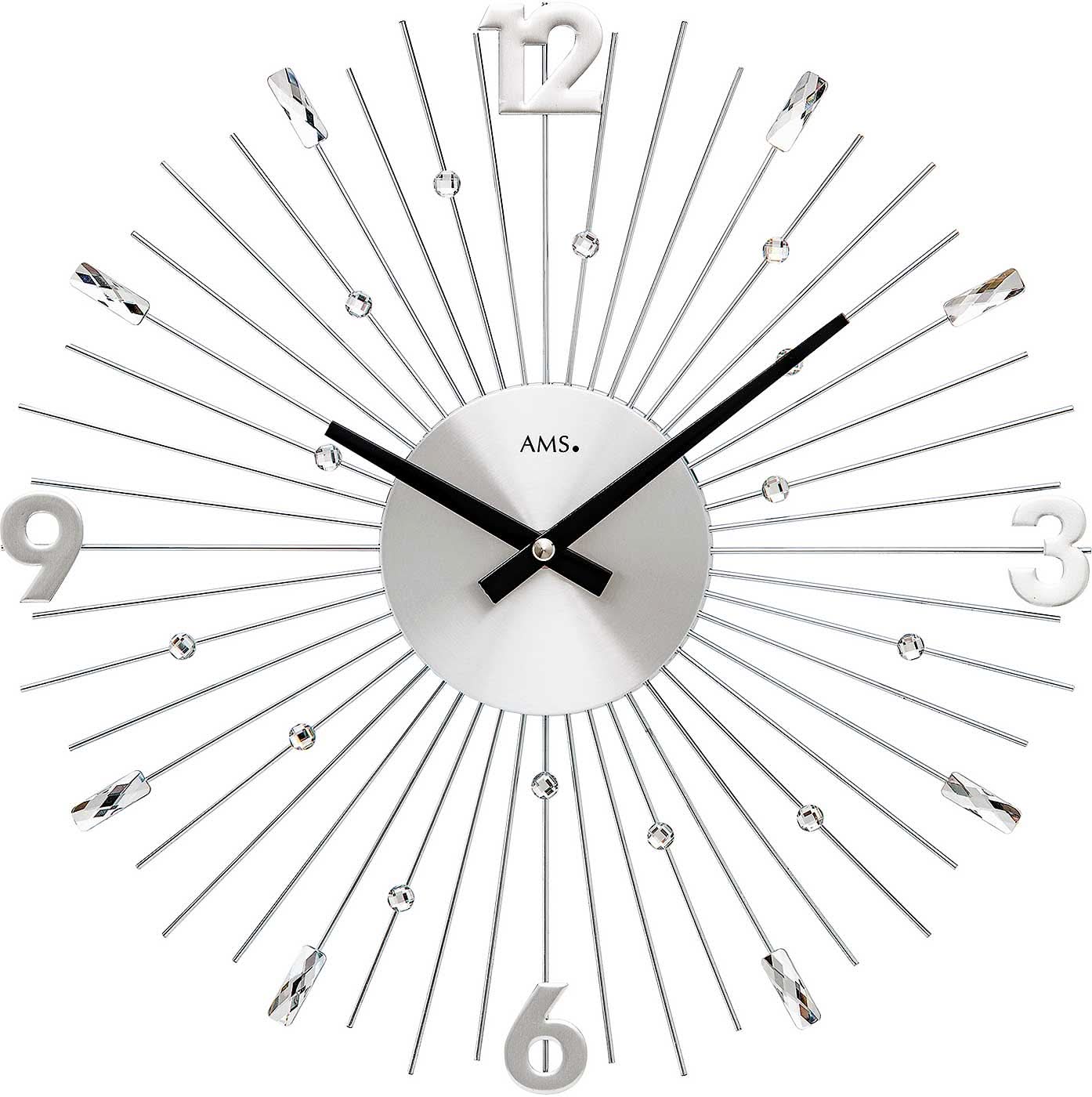 AMS Wall Clock 39x39x5 cm Metal • Elegant Design • Quartz Movement