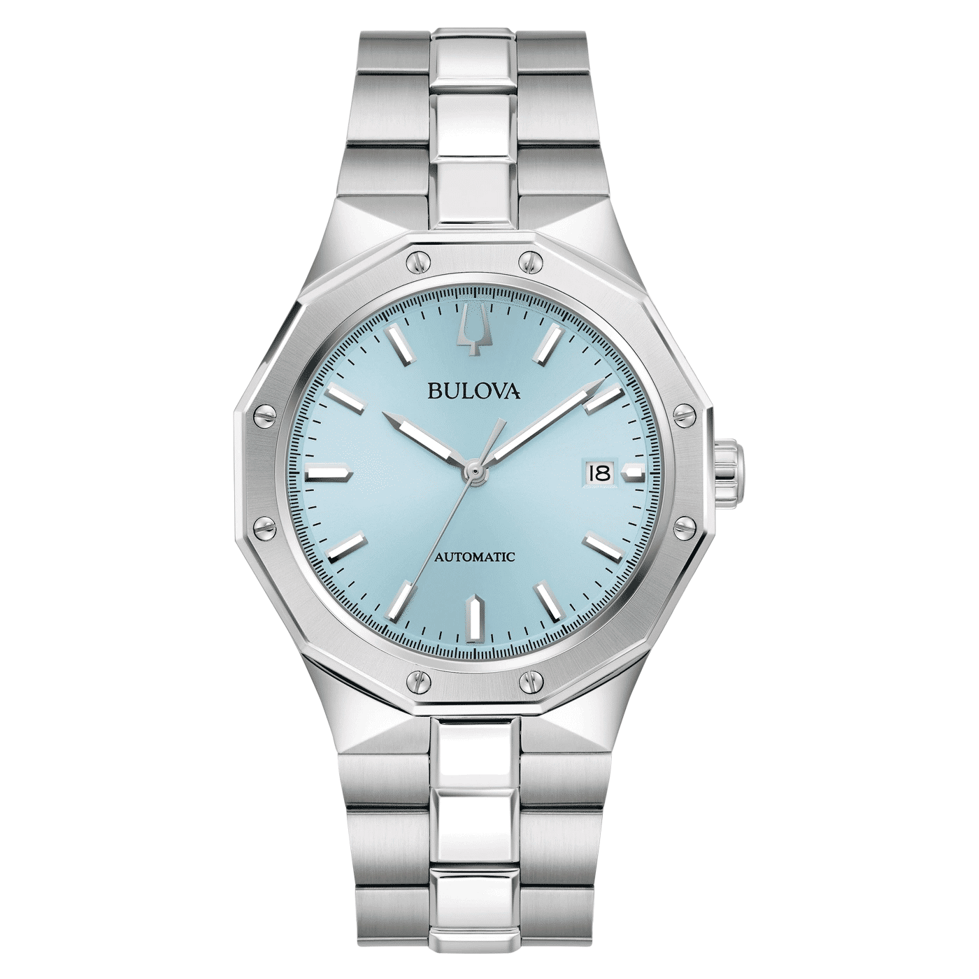 Bulova Classic 96B462 Herrenuhr Hellblau • Automatikwerk • Saphirglas