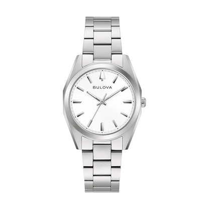 Bulova Surveyor 96L347 Damenuhr Silber • Saphirglas • Quarzwerk mit Leuchtzeigern