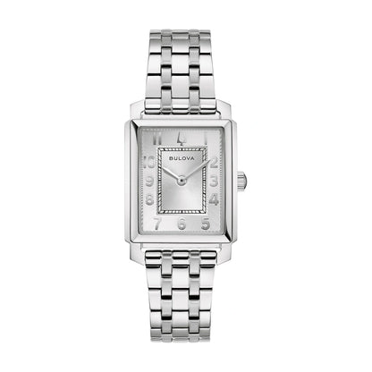 Bulova Sutton 96L349 Damen Armbanduhr Silber • Edelstahlgehäuse • Analoges Quarzwerk