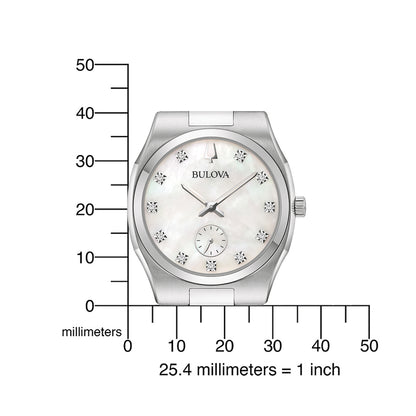 Bulova Surveyor 96P242 Damenuhr Silber • Quarzwerk mit 11 Diamanten • Edelstahlarmband, Bild 4