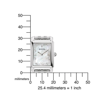 Bulova Sutton 96P244 Damen Armbanduhr • Perlmutt-Zifferblatt • 8 Diamanten, Bild 4
