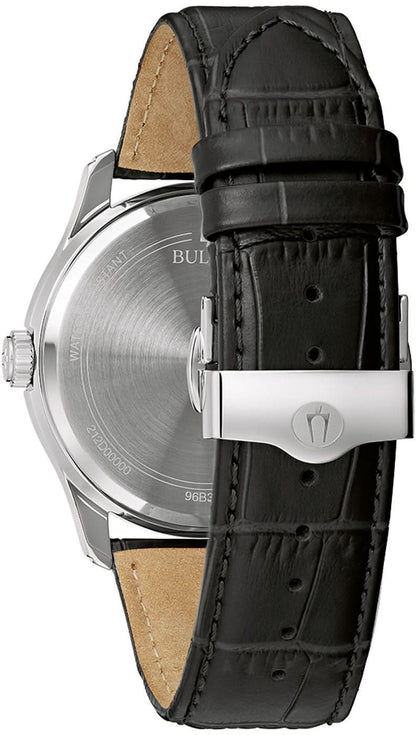 Bulova Classic Wilton 96B390 Herrenuhr • Clous de Paris Dekor • Gewölbtes Glas