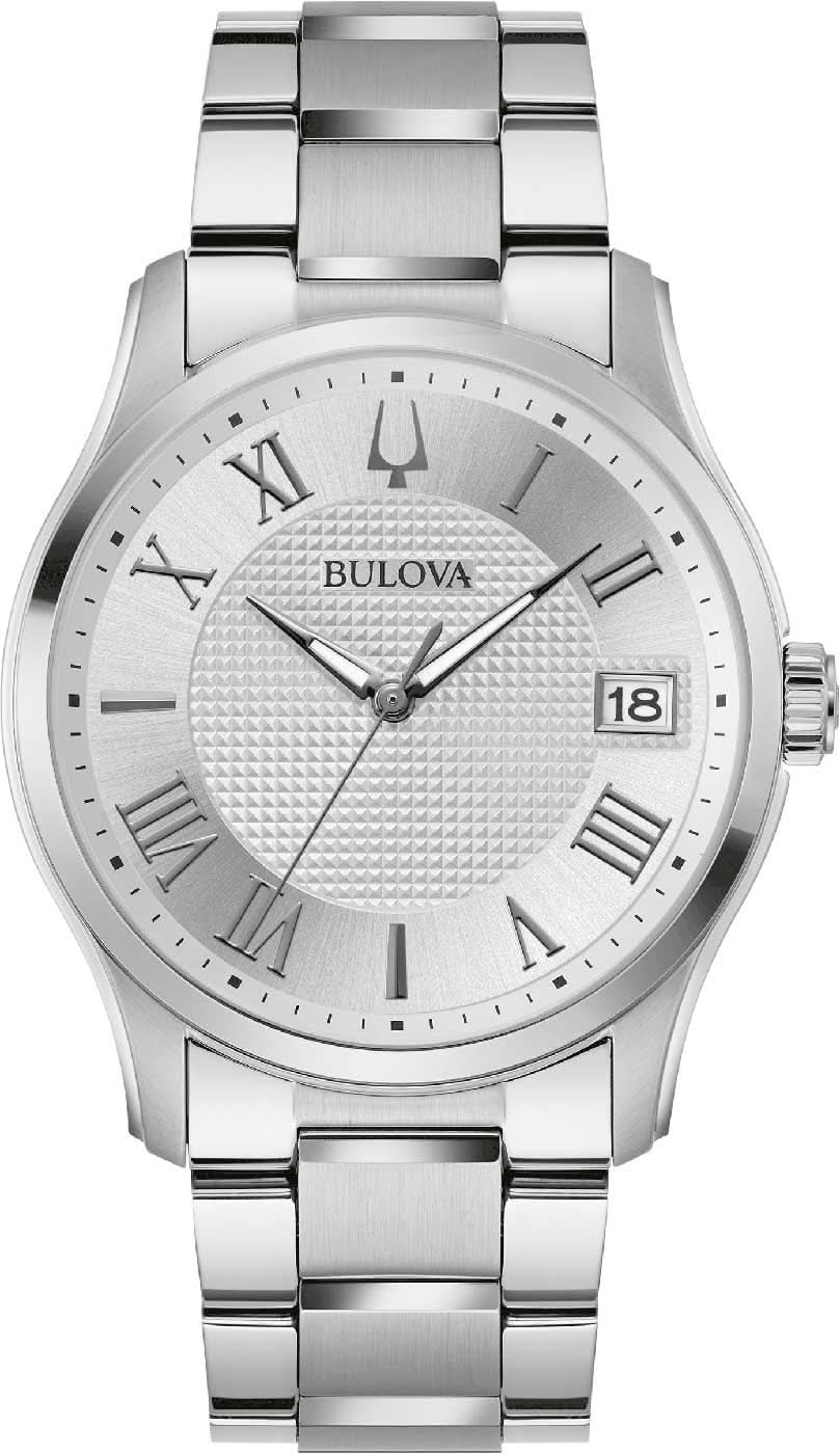 Bulova Classic Wilton 96B391 Herrenuhr • Clous de Paris • Edelstahl