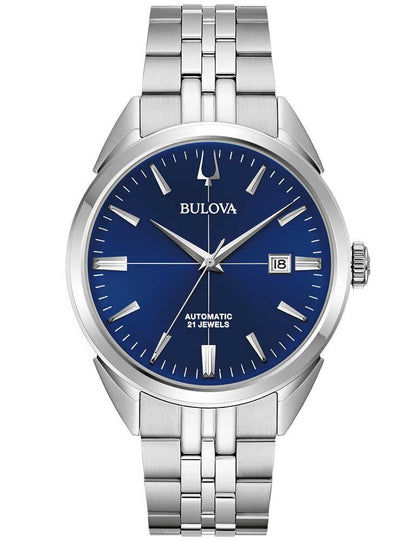 Bulova Sutton 96B425 Herren Automatik • Blaues Sonnenschliff-Zifferblatt • Sichtboden