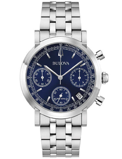 Bulova Classic 96B458 Herren Armbanduhr Blau • Saphirglas • Chronograph