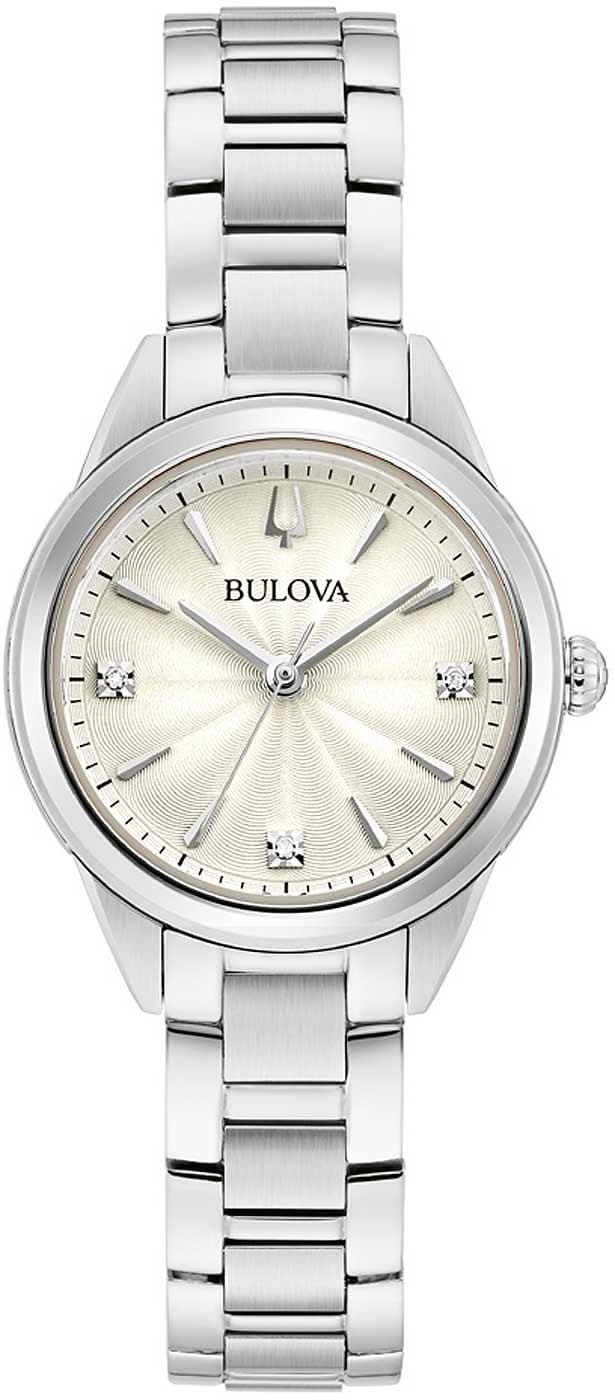 Bulova Sutton 96P219 Damenuhr • Echte Diamanten • Saphirglas