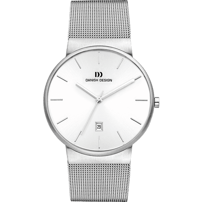 Danish Design Tåge IQ62Q971 Herrenuhr Silber • Mineralglas • Datumsanzeige
