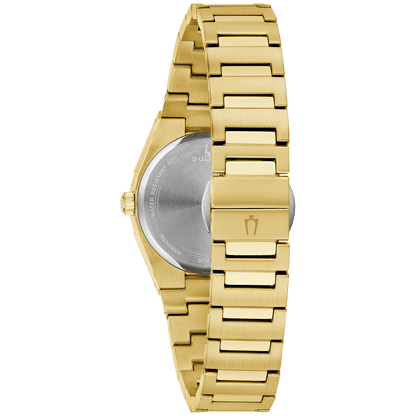 Bulova Classic 97M123 Damenuhr Weiß • Goldplattiertes Edelstahlgehäuse • Datum, Bild 3