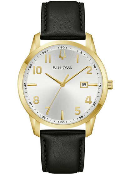 Bulova Classic 97B238 Herren Armbanduhr Weiß • Miyota Quarzwerk • Mineralglas gewölbt