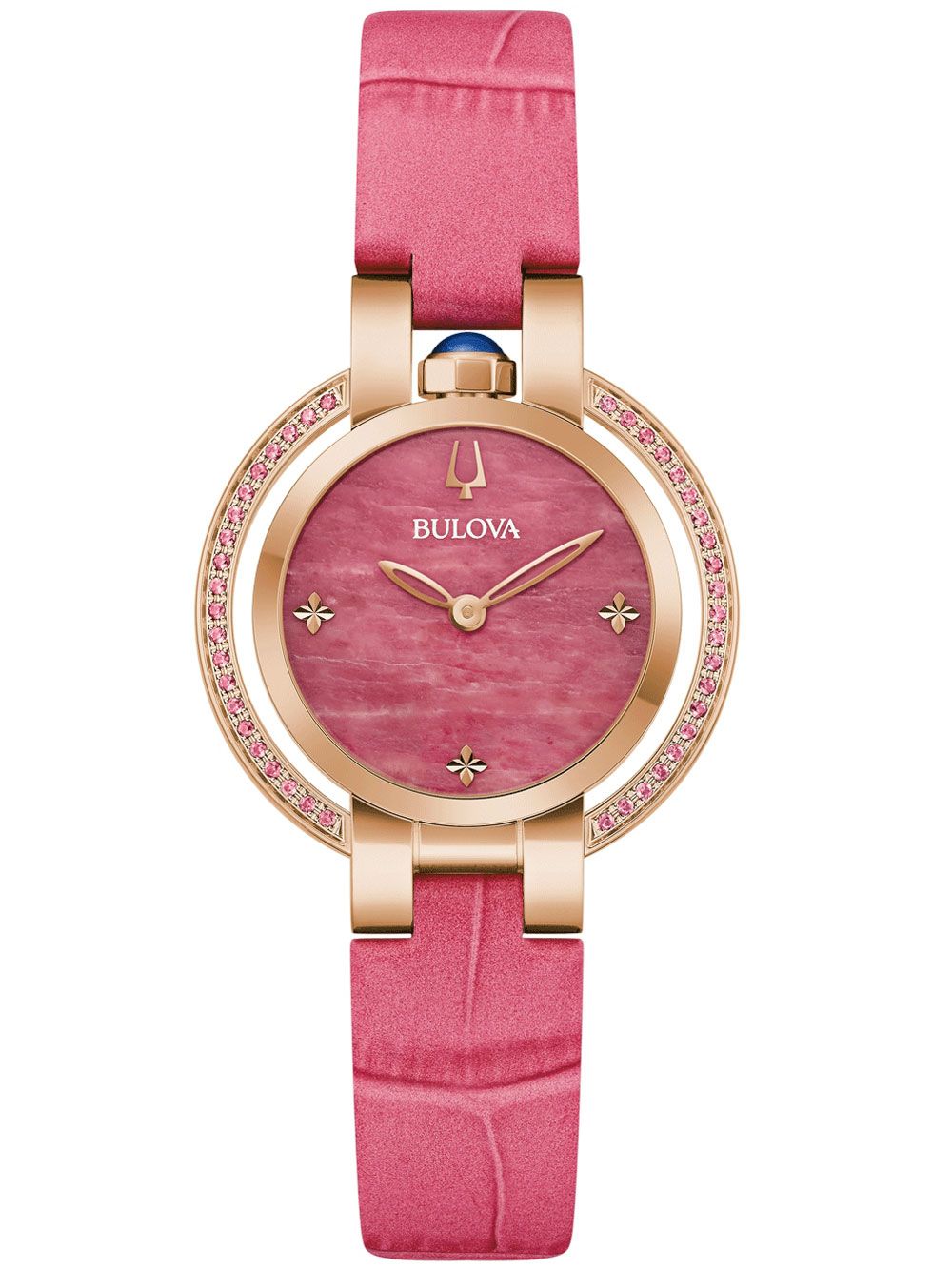 Bulova Rubaiyat 97R103 Damen Armbanduhr Roségold • Saphirglas • 42 rosa Saphire
