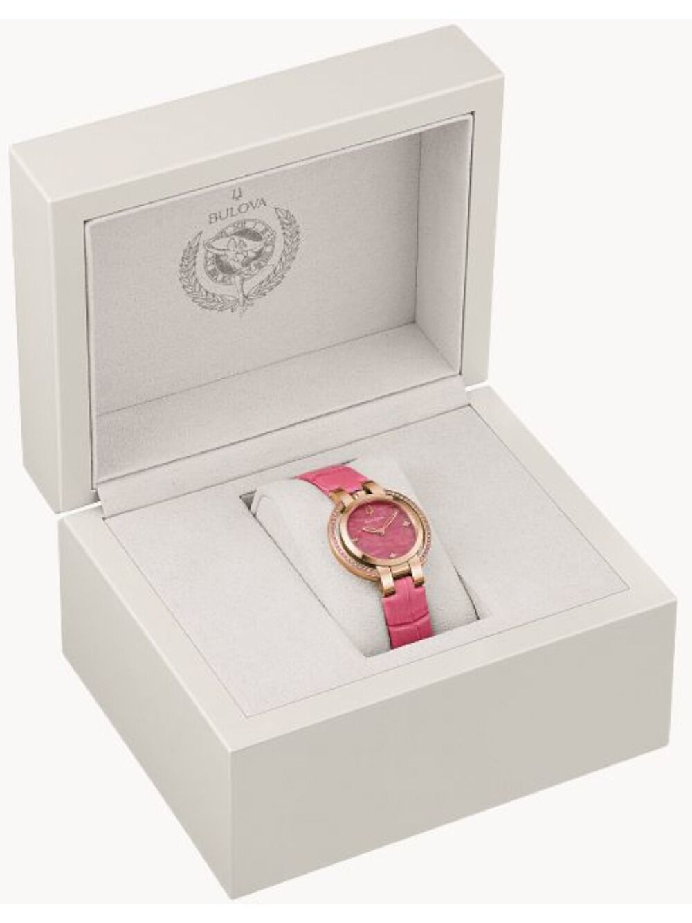 Bulova Rubaiyat 97R103 Damen Armbanduhr Roségold • Saphirglas • 42 rosa Saphire, Bild 5