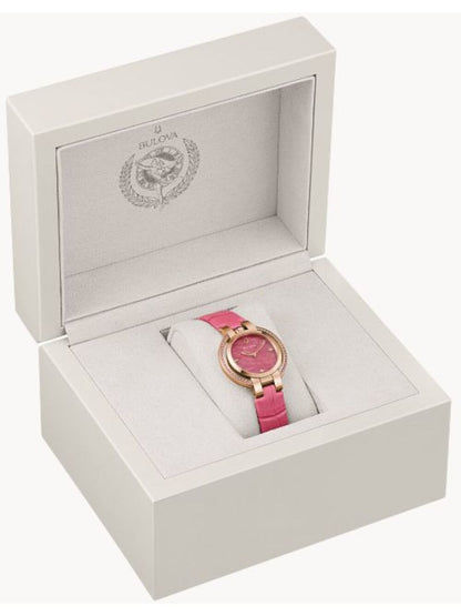 Bulova Rubaiyat 97R103 Damen Armbanduhr Roségold • Saphirglas • 42 rosa Saphire, Bild 5