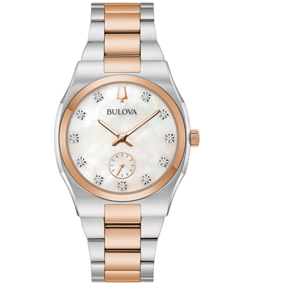 Bulova Surveyor 98P221 Damenuhr Bicolor • 11 Diamanten • Analoges Quarzwerk