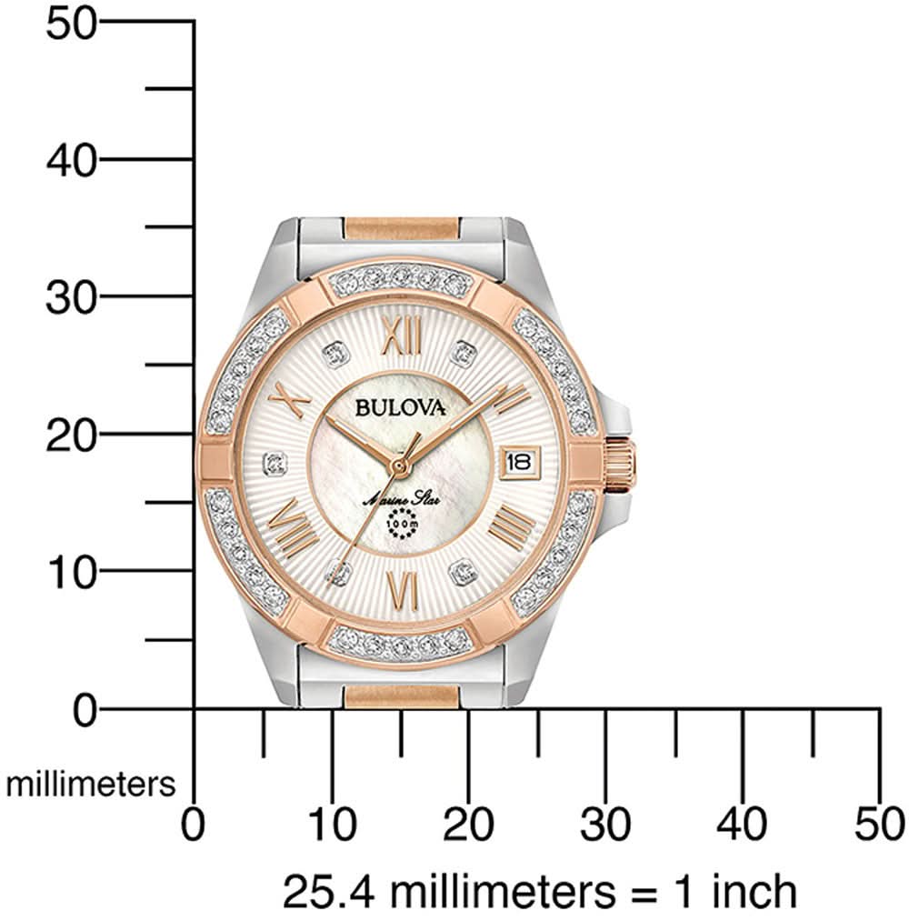 Bulova Marine Star 98R234 Women's Watch • 23 Diamonds • Sapphire Glass