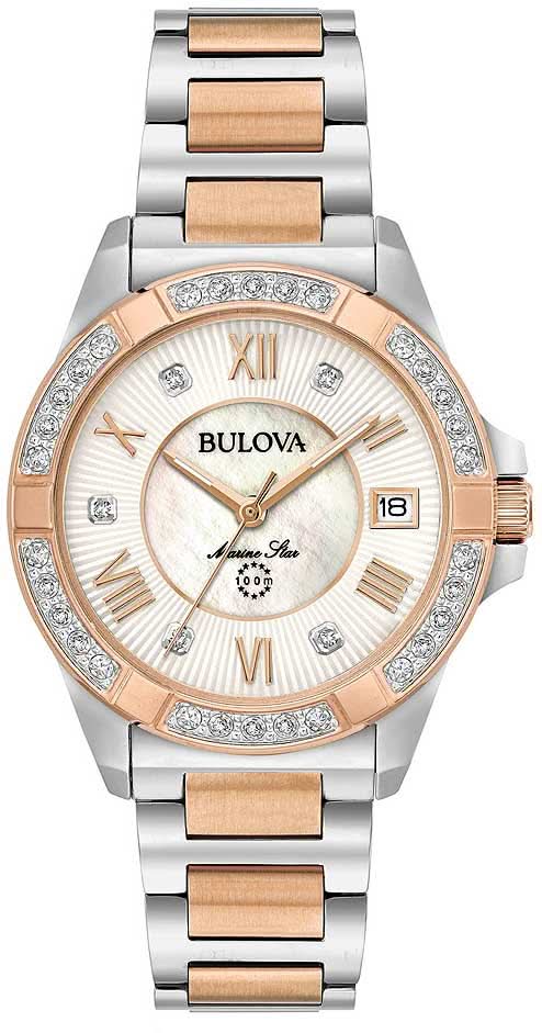 Bulova Marine Star 98R234 Women's Watch • 23 Diamonds • Sapphire Glass