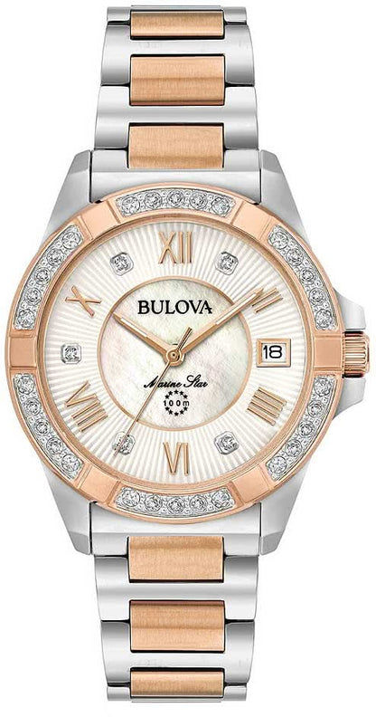 Bulova Marine Star 98R234 Women's Watch • 23 Diamonds • Sapphire Glass