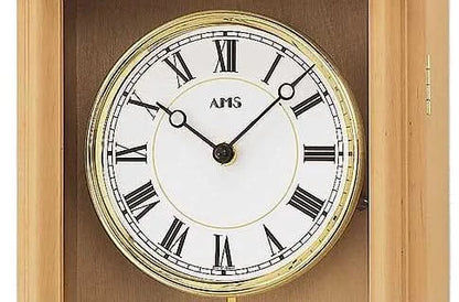 AMS Wanduhr 53x27x10 cm Holz • Quarz Uhrwerk • Westminster Melodie