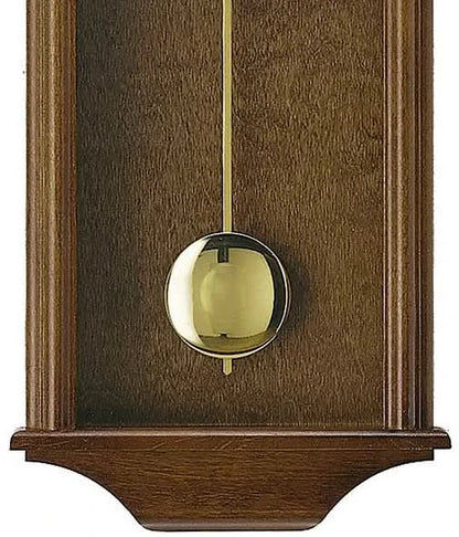 AMS Wanduhr 53x27x10 cm Holz • Präzises Quarzwerk • Autom. Nachtabschaltung