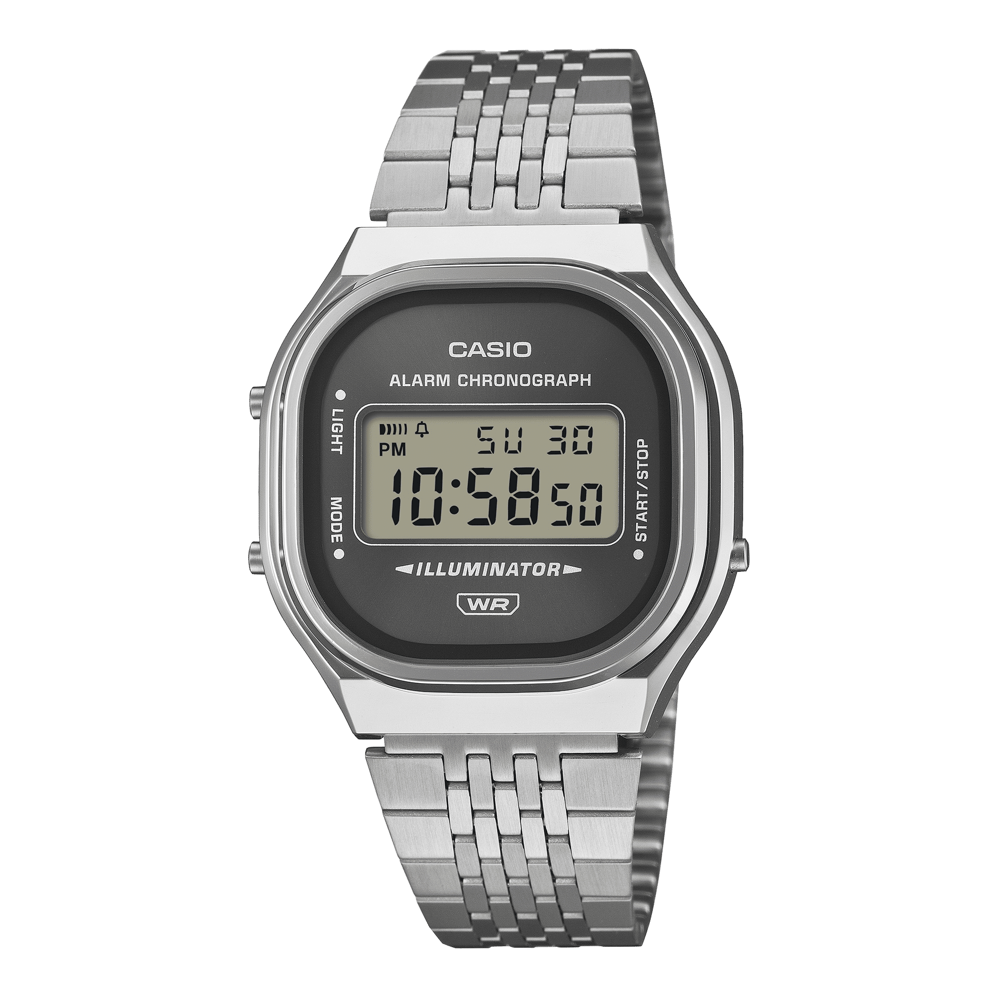 Casio Vintage A140WE-8AEF Armbanduhr Silber • Retro-Digitaldesign • Edelstahlarmband, Bild 2