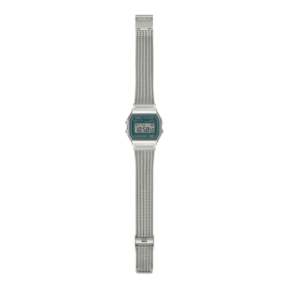 Casio Vintage A158WEM-3EF Armbanduhr Grün • Mesh-Armband • Stoppuhr, Bild 7