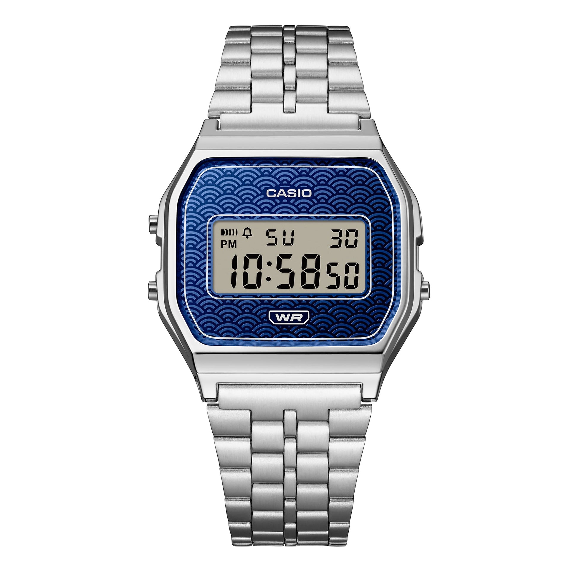 Casio Vintage A159WEVJ-2EF Armbanduhr Dunkelblau • Seigaiha-Muster • Made in Japan, Bild 5