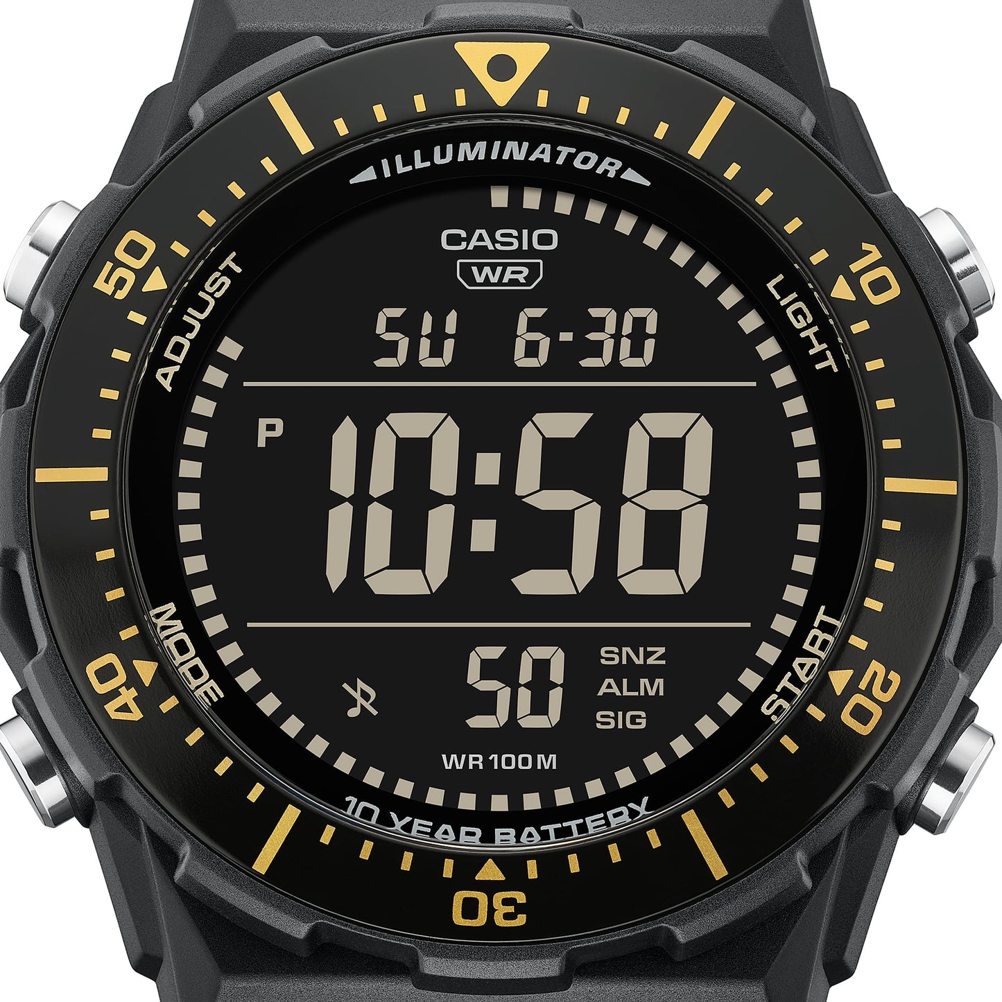 Casio Timeless AE-1700H-1BVEF Armbanduhr Schwarz • 100m Wasserdicht • LED-Beleuchtung, Bild 4