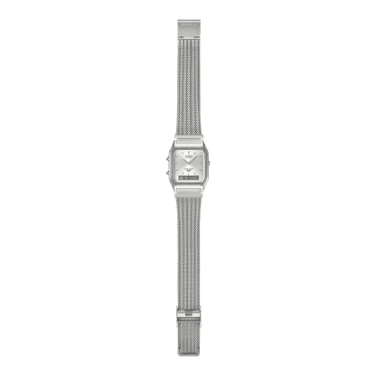 Casio Vintage AQ-230EM-7AEF Armbanduhr Silber • Mesh-Armband • Analog-Digital, Bild 7