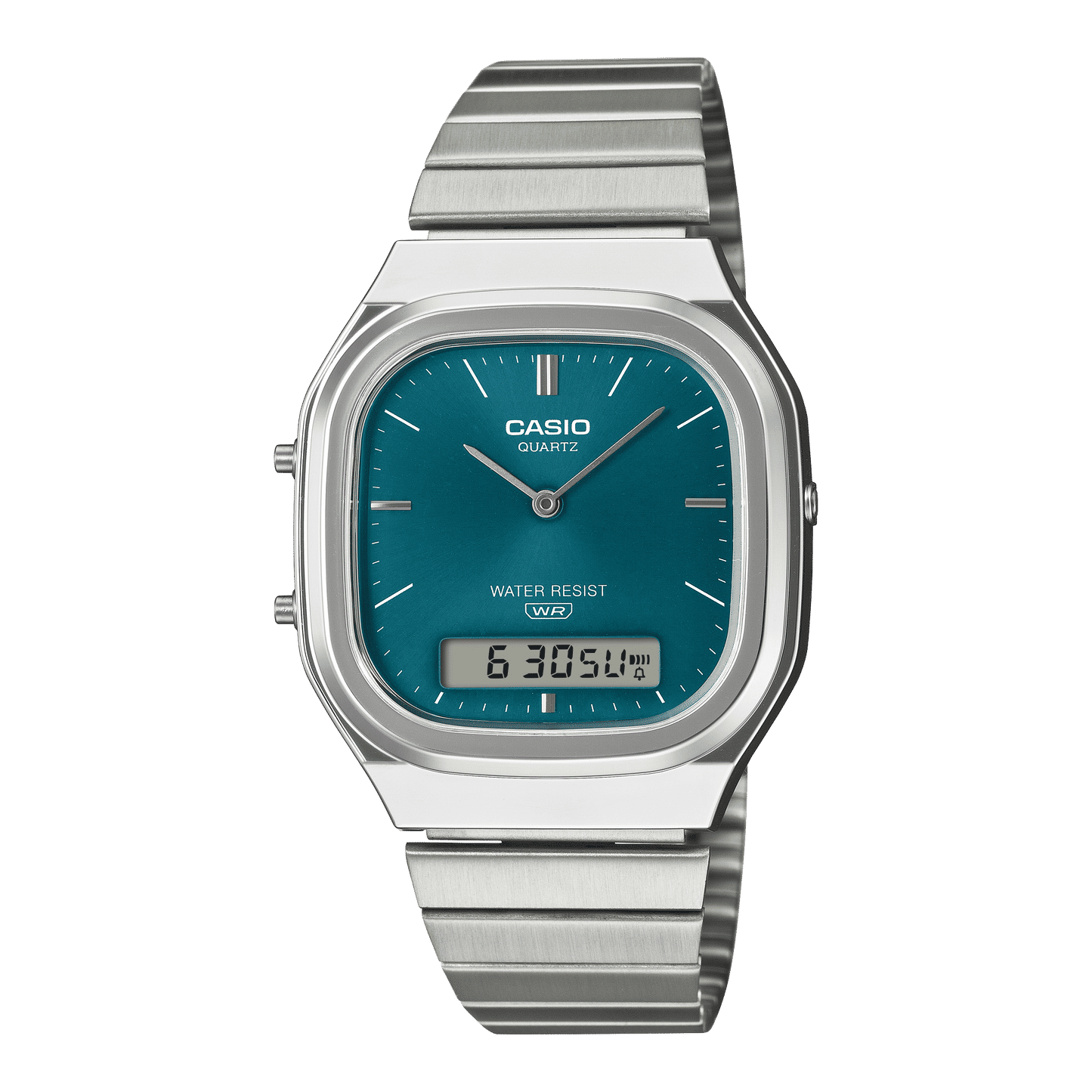 Casio Vintage AQ-240E-3AEF Armbanduhr Silber • Analog-Digital • Retro-modernes Design, Bild 2