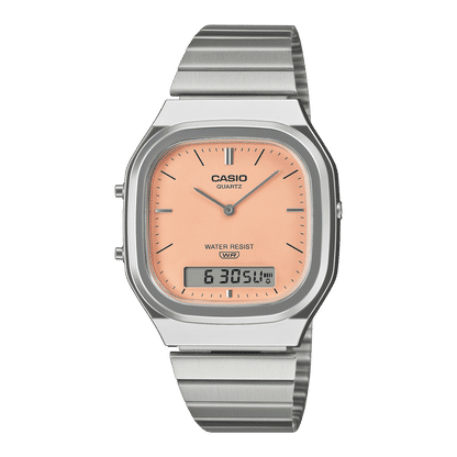 Casio AQ-240E-4AEF Edgy Collection Armbanduhr Pfirsich • Ana-Digi Anzeige • Retro-Modern Design, Bild 2