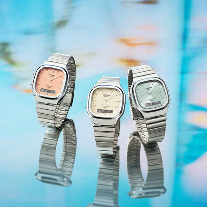 Casio Vintage AQ-240E-2AEF Armbanduhr Hellblau • Analog-Digital • Retro-modern, Bild 4