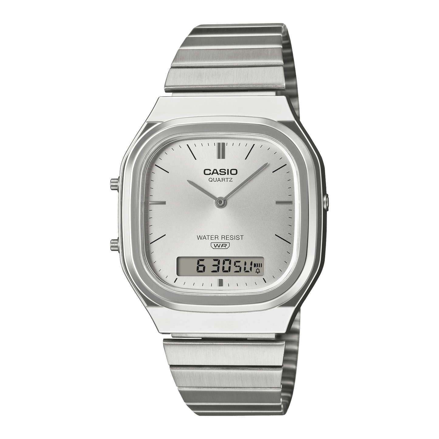 Casio Vintage AQ-240E-7AEF Armbanduhr Silber • Analog-Digital • Retro-modernes Design, Bild 2