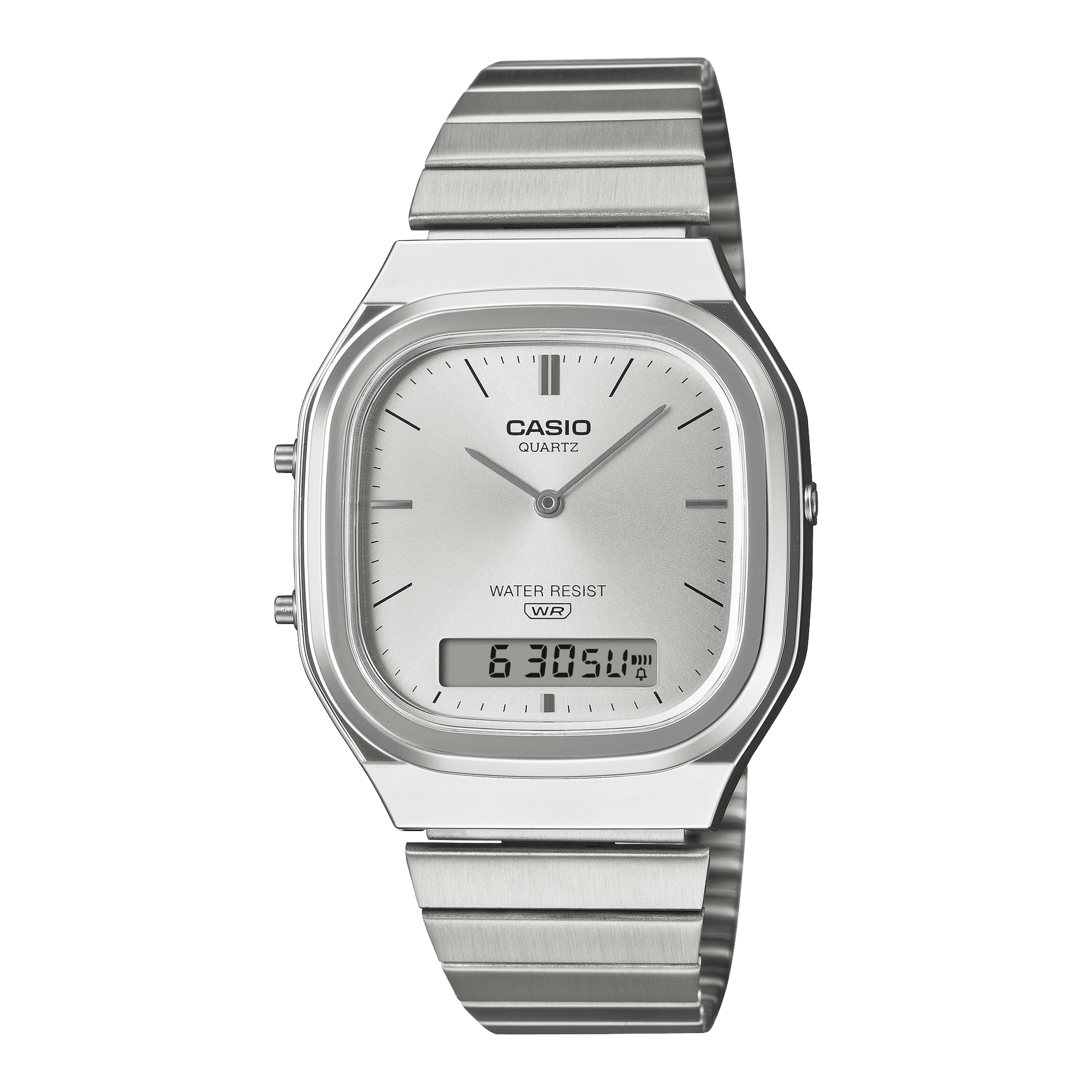 Casio Vintage AQ-240E-7AEF Armbanduhr Silber • Analog-Digital • Retro-modernes Design, Bild 2