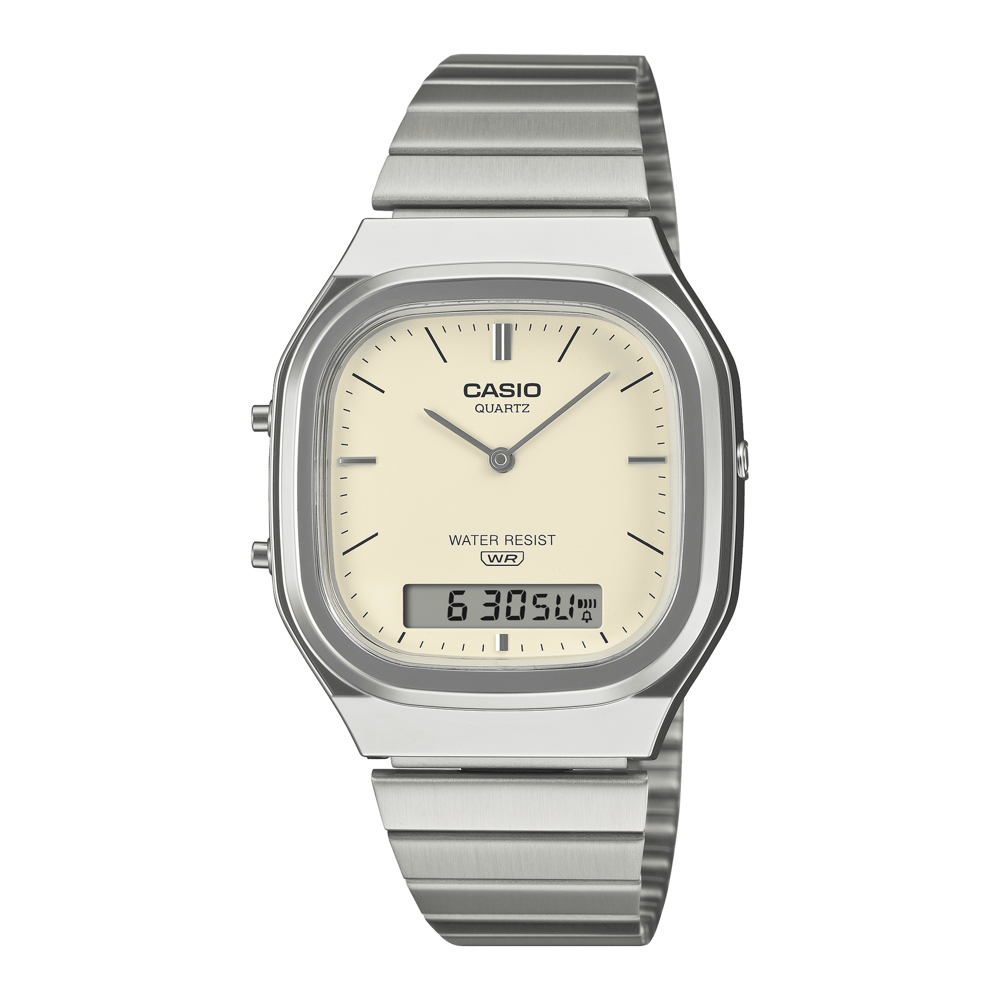 Casio AQ-240E-7A2EF Edgy Collection Armbanduhr Crème • Analog-Digital • Retro-Moderne Ästhetik, Bild 2