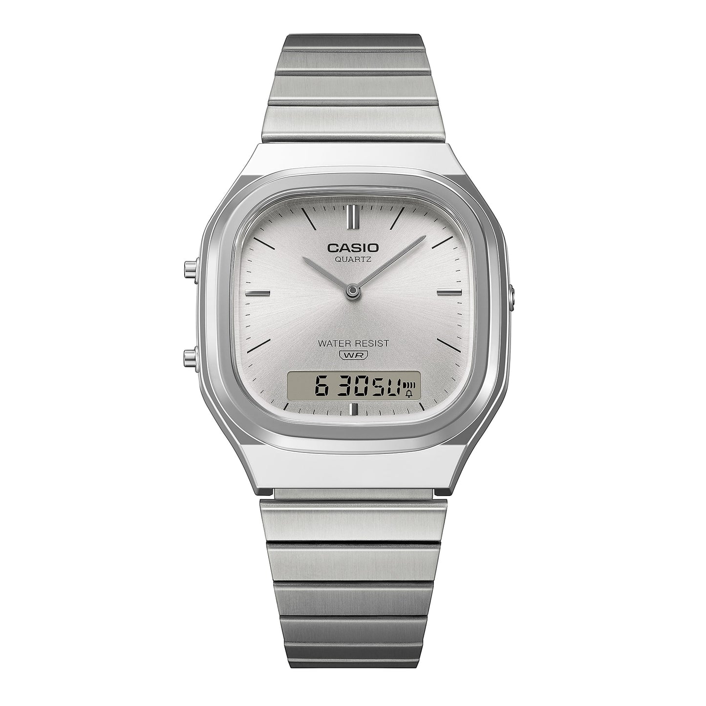 Casio Vintage AQ-240E-7AEF Armbanduhr Silber • Analog-Digital • Retro-modernes Design, Bild 8