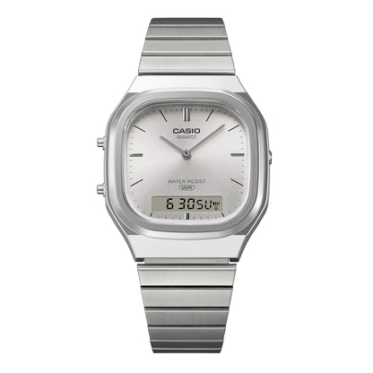 Casio Vintage AQ-240E-7AEF Armbanduhr Silber • Analog-Digital • Retro-modernes Design, Bild 8