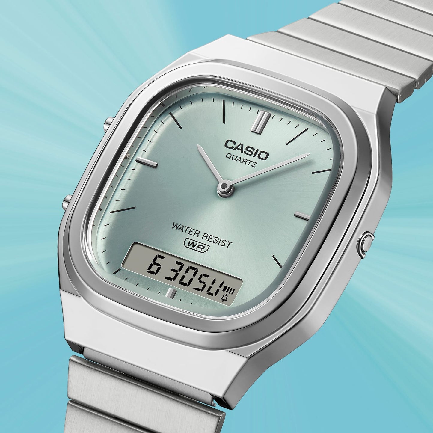 Casio AQ-240E-4AEF Edgy Collection Armbanduhr Pfirsich • Ana-Digi Anzeige • Retro-Modern Design, Bild 5