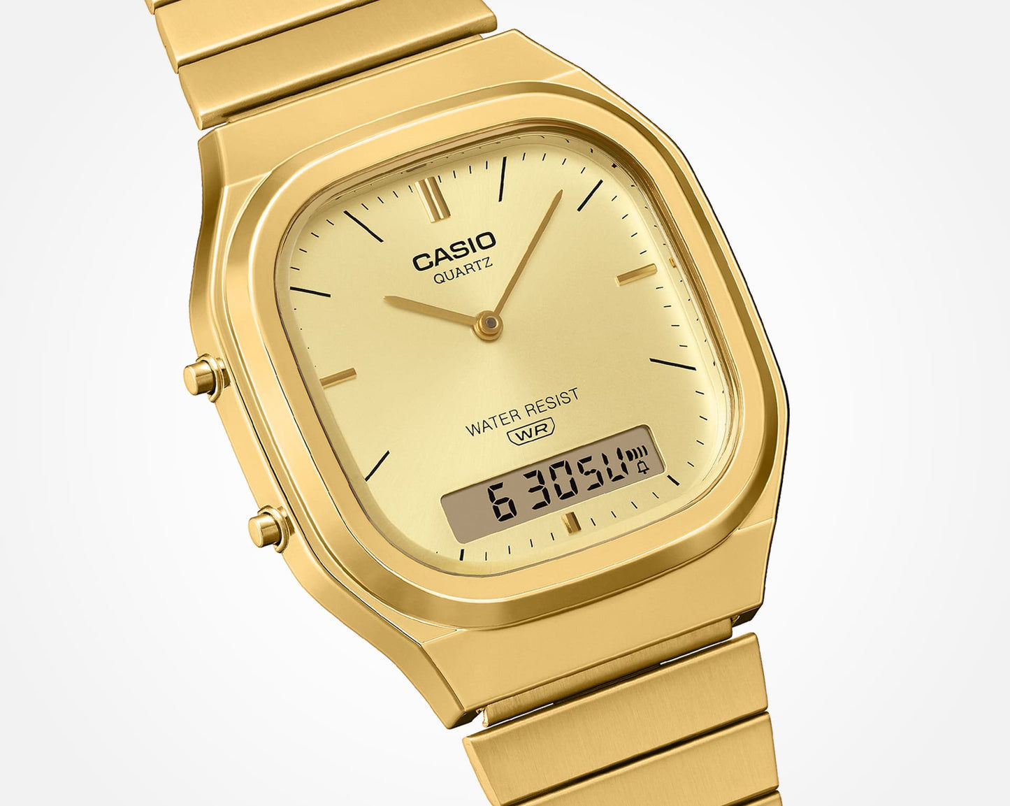 Casio Vintage AQ-240EG-9AEF Armbanduhr Gold • Analog-Digital • Retro-Design, Bild 5