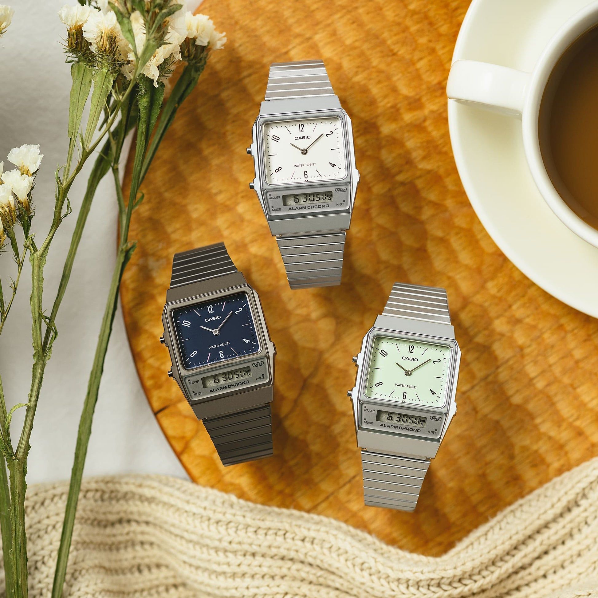 Casio AQ-800EB-2AEF Herrenuhr Vintage Collection Blau • Analog-Digital-Werk • Retro-Design, Bild 3