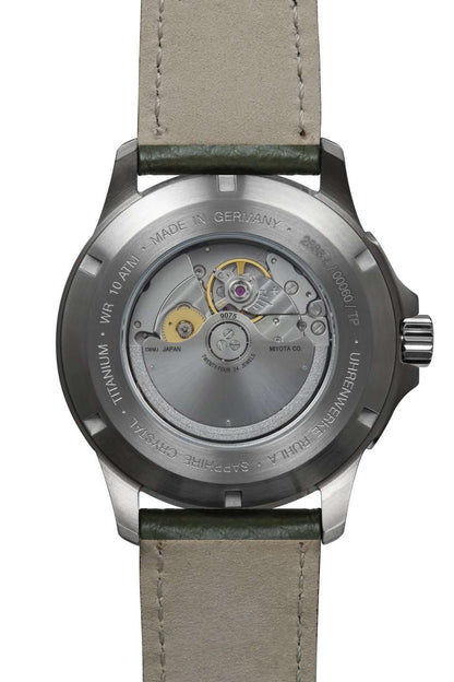 Bauhaus Aviation 2868-4 Herrenuhr Dunkelgrün • Automatik GMT • Saphirglas, Bild 2