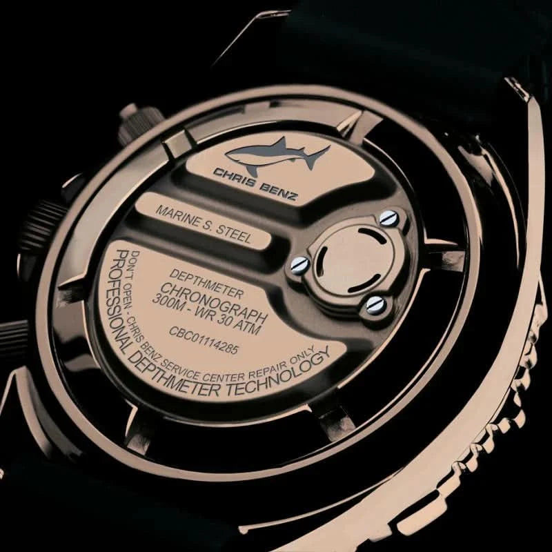 Chris Benz Depthmeter Chronograph 300M CB-C300X-C-MBC Herrenuhr • 300m Wasserdicht • Tiefenmesser