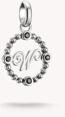 Elegant Wednesday W Zirconia Silver Charm Pendant Connect - THOMAS SABO Model: CC1317-643-11