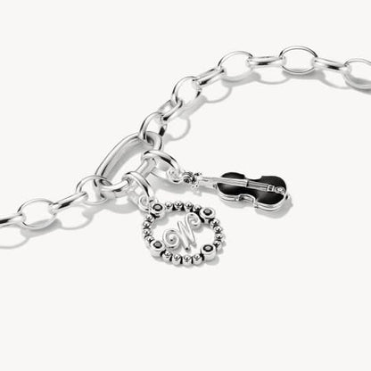 Elegant Wednesday W Zirconia Silver Charm Pendant Connect - THOMAS SABO Model: CC1317-643-11