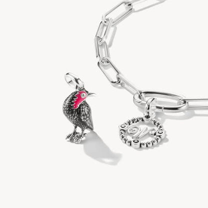 Elegant Wednesday W Zirconia Silver Charm Pendant Connect - THOMAS SABO Model: CC1317-643-11